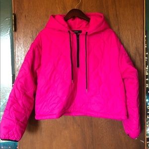 Forever21 cropped puffer hoodie